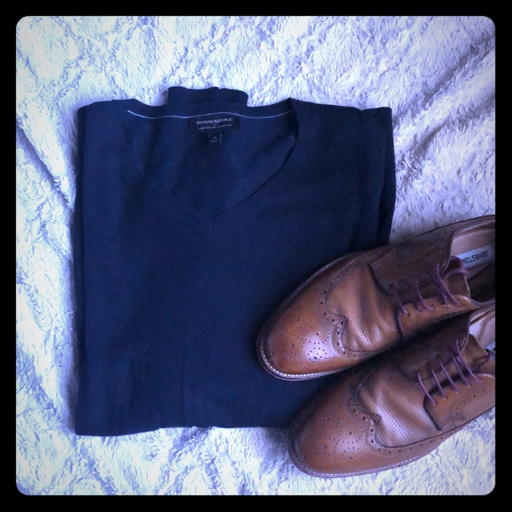 Navy blue v-neck